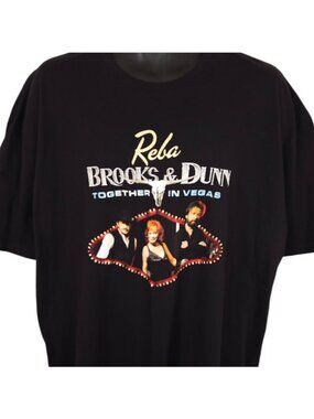 Reba McEntire T Shirt Mens Size 3XL Black Brooks & Dunn Together In Vegas